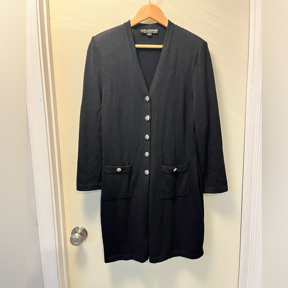 St. John knee-length knit blazer Cardigan, size 8 - Picture 3 of 15